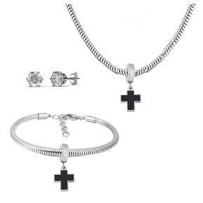 6S0017636ahlv-691  Necklace Length 45+4cm Bracelet Length 17+4cm  Stainless Steel Set  PDS752