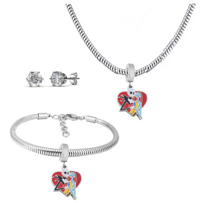 6S0017640ahlv-691  Necklace Length 45+4cm Bracelet Length 17+4cm  Stainless Steel Set  PDS756
