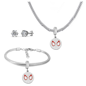 6S0017645ahlv-691  Necklace Length 45+4cm Bracelet Length 17+4cm  Stainless Steel Set  PDS761