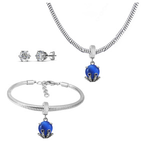6S0017665aivb-691  Necklace Length 45+4cm Bracelet Length 17+4cm  Stainless Steel Set  PDS781