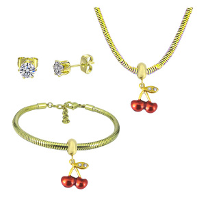 6S0017691vila-691  Necklace Length 45+4cm Bracelet Length 17+4cm  Stainless Steel Set  PDS807