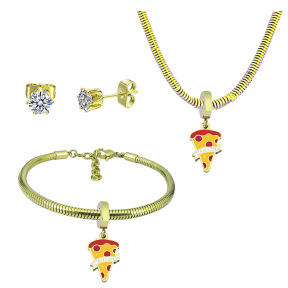 6S0017735aija-691  Necklace Length 45+4cm Bracelet Length 17+4cm  Stainless Steel Set  PDS851