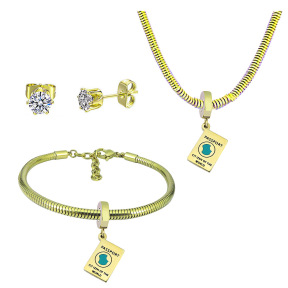 6S0017746aija-691  Necklace Length 45+4cm Bracelet Length 17+4cm  Stainless Steel Set  PDS862