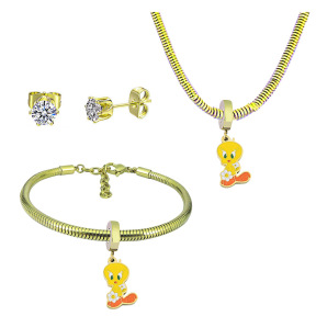 6S0017770aija-691  Necklace Length 45+4cm Bracelet Length 17+4cm  Stainless Steel Set  PDS886