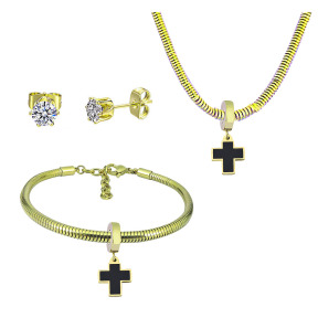 6S0017772aija-691  Necklace Length 45+4cm Bracelet Length 17+4cm  Stainless Steel Set  PDS888