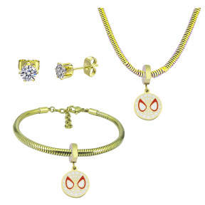 6S0017779aija-691  Necklace Length 45+4cm Bracelet Length 17+4cm  Stainless Steel Set  PDS895