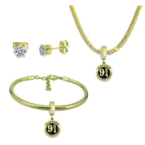 6S0017781aija-691  Necklace Length 45+4cm Bracelet Length 17+4cm  Stainless Steel Set  PDS897