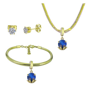 6S0017788aiov-691  Necklace Length 45+4cm Bracelet Length 17+4cm  Stainless Steel Set  PDS904