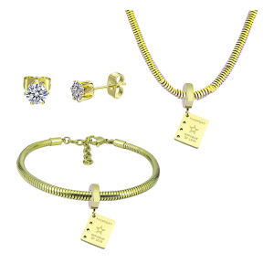 6S0017796aija-691  Necklace Length 45+4cm Bracelet Length 17+4cm  Stainless Steel Set  PDS912
