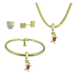 6S0017797aill-691  Necklace Length 45+4cm Bracelet Length 17+4cm  Stainless Steel Set  PDS913