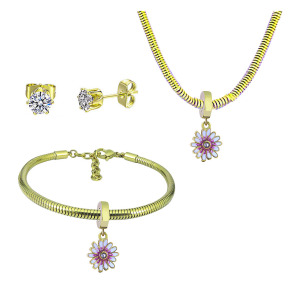 6S0017798vina-691  Necklace Length 45+4cm Bracelet Length 17+4cm  Stainless Steel Set  PDS914