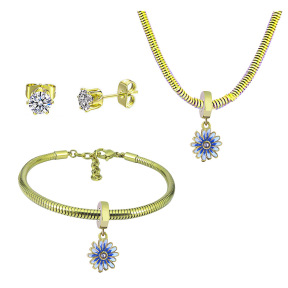 6S0017799vina-691  Necklace Length 45+4cm Bracelet Length 17+4cm  Stainless Steel Set  PDS915