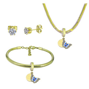 6S0017803aipl-691  Necklace Length 45+4cm Bracelet Length 17+4cm  Stainless Steel Set  PDS919