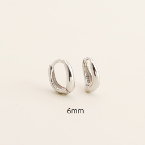 JE8115vhlp-Y05  925 Silver Earrings  WT:0.9g  6mm  YHE0732