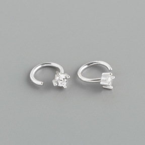 JE8186bhhp-Y10  925 Silver Earrings  WT:0.41g  8.2*8mm  EH1670