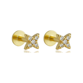 JP8224bhin-Y10  925 Silver Body Jewelry  WT:0.42g  3.8mm  EH1686
