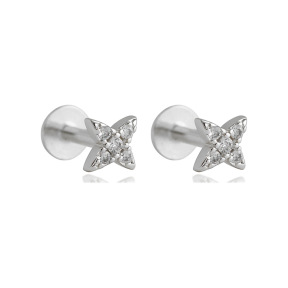 JP8225bhin-Y10  925 Silver Body Jewelry  WT:0.42g  3.8mm  EH1686