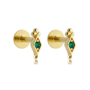 JP8239bhin-Y10  925 Silver Body Jewelry  WT:0.43g  6.4*2.2mm  EH1690