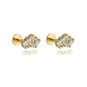 JP8241vhoo-Y10  925 Silver Body Jewelry  WT:0.77g  4.8*7.4mm  EH1688