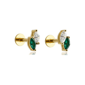 JP8243vhln-Y10  925 Silver Body Jewelry  WT:0.63g  6.7*3.2mm  EH1687