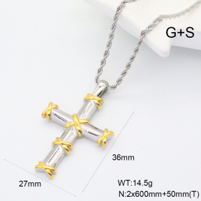 GEN001941abol-066  Handmade Polished  Stainless Steel Necklace