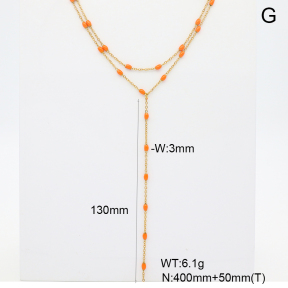 6N3001946ahlv-908  Enamel  Stainless Steel Necklace