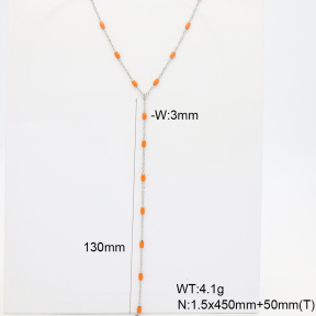 6N3001949bvpl-908  Enamel  Stainless Steel Necklace