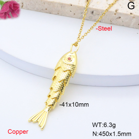 F6N408724baka-L017  Fashion Copper Necklace