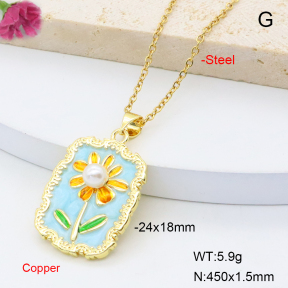 F6N301565aajl-L017  Fashion Copper Necklace