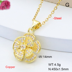 F6N408785aajl-L017  Fashion Copper Necklace