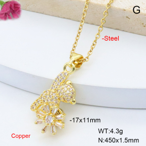 F6N408790baka-L017  Fashion Copper Necklace