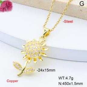F6N408792baka-L017  Fashion Copper Necklace