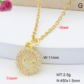 F6N408802vail-L017  Fashion Copper Necklace