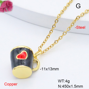 F6N301609vail-L017  Fashion Copper Necklace