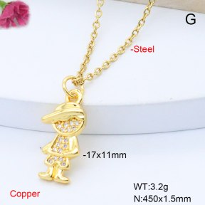 F6N408864vaia-L017  Fashion Copper Necklace