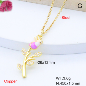 F6N408870avja-L017  Fashion Copper Necklace
