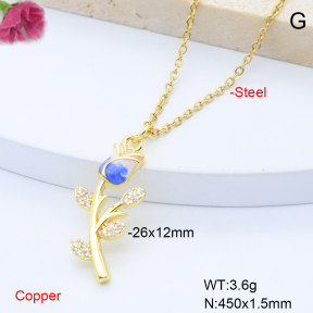 F6N408871avja-L017  Fashion Copper Necklace