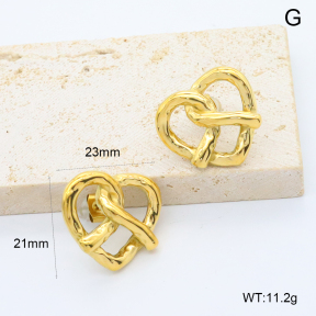 GEE002702bhva-066  316 Pin 18K PVD,Handmade Polished  Stainless Steel Earrings  BC25060177E