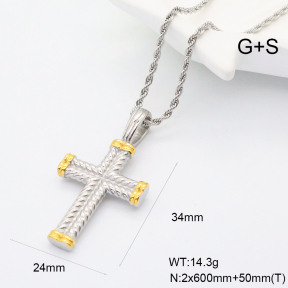 GEN001939abol-066  Handmade Polished  Stainless Steel Necklace
