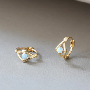 JE8269aiip-Y16  925 Silver Earrings  WT:0.95g  10.5*5.5mm  E1506
