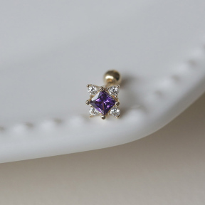 JE8274bbpj-Y16  （1pc)  925 Silver Earrings  WT:0.45g  5.5mm  E1524