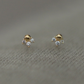 JE8281ahjb-Y16  925 Silver Earrings  WT:0.48g  5.5mm  E1549