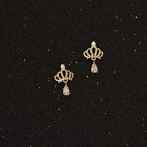 JE8301vhnk-Y16  925 Silver Earrings  WT:0.66g  7*11.5mm  E1565