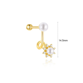 JP8369vihb-Y30  925 Silver Body Jewelry  (1pc)  WT:0.9g  14.5mm  60259920112C 60259860121C 60259720126C