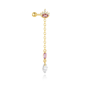 JP8370bika-Y30  925 Silver Body Jewelry  (1pc)  WT:0.76g  38*5.6mm  60259920112C 60259860121C 60259720126C