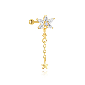 JP8373bijl-Y30  925 Silver Body Jewelry  (1pc)  WT:1g  27*10mm  60259920112C 60259860121C 60259720126C