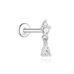 JP8393bipa-Y30  925 Silver Body Jewelry  (1pc)  WT:0.3g  9.7mm  M60200441132A M60200451228A