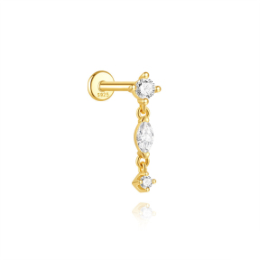 JP8403vhmi-Y30  925 Silver Body Jewelry  (1pc)  WT:0.54g  15*4mm  60260751030C 60260797450C 60260807400C 60261019150