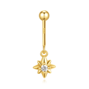 JP8407bhij-Y30  925 Silver Body Jewelry  (1pc)  WT:0.42g  18.8mm  60251109022 60251116800