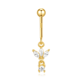 JP8408bhim-Y30  925 Silver Body Jewelry  (1pc)  WT:0.46g  20mm  60251109022 60251116800